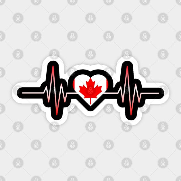 Canada Heartbeat Sticker by Ericokore